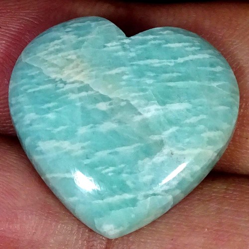 Cabochon cuore amazzonite