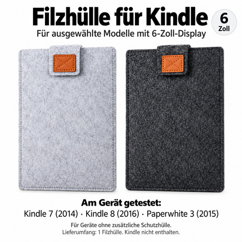Custodia feltro per kindle 8 - feltro, 7